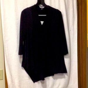 Tanjay tunic top.  Size PL. Black